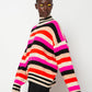 Ριγέ πολύχρωμο πουλόβερ - Anna shoes & more
