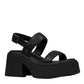 Γυναικείες δερμάτινες πλατφόρμες σε μαύρο - Anna shoes & more