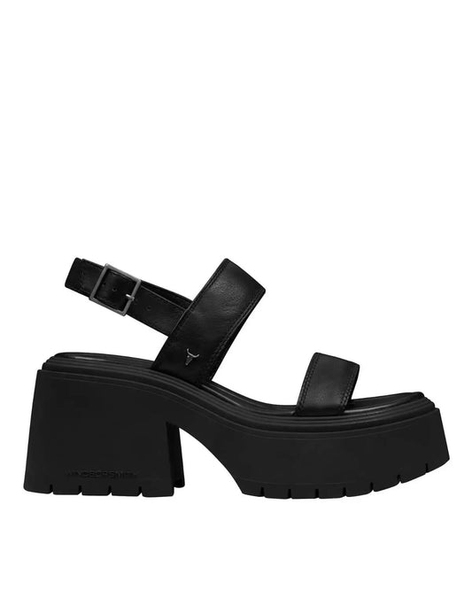 Γυναικείες δερμάτινες πλατφόρμες σε μαύρο - Anna shoes & more