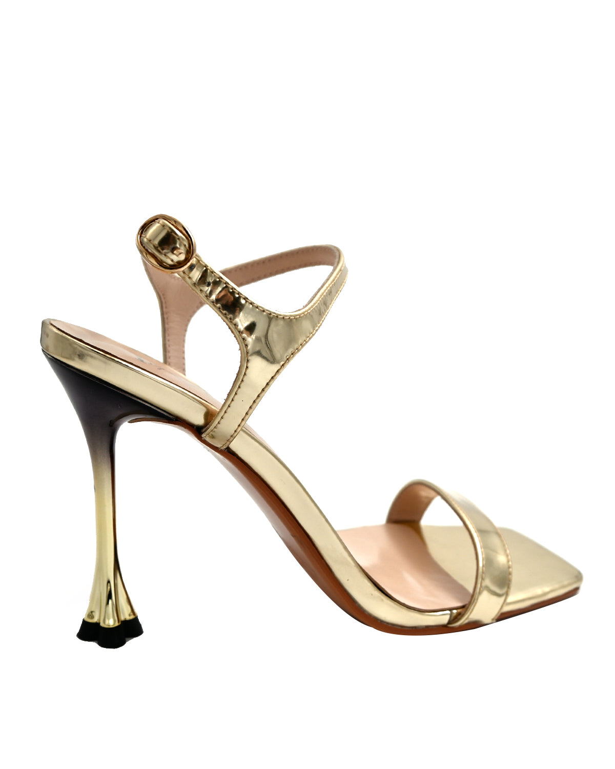 Πέδιλα με ψηλό τακούνι σε χρυσό - Anna shoes & more