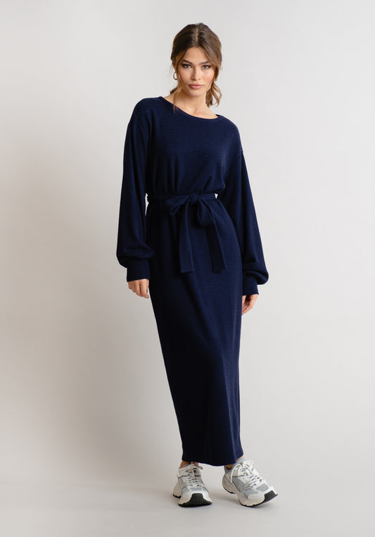 Σκούρο μπλε μακρύ φόρεμα - Anna shoes & more