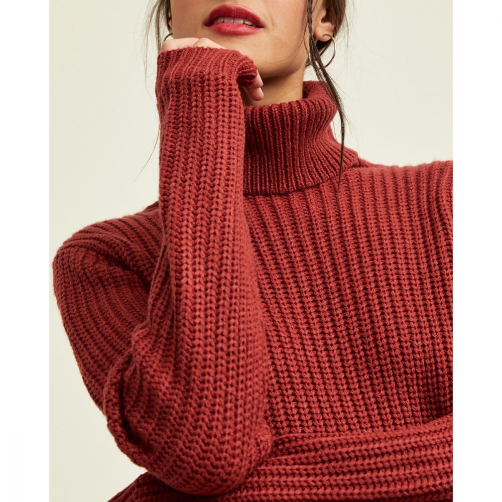 Πλεκτό πουλόβερ σε κόκκινο - Anna shoes & more