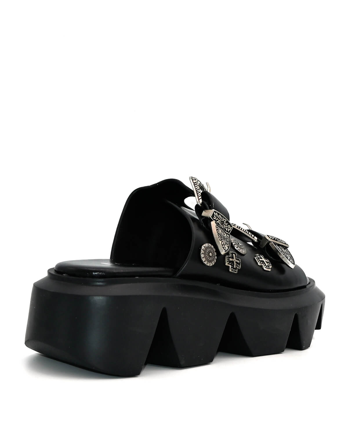 Chunky black sandals - Anna shoes & more