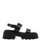 Black leather sandal - Anna shoes & more
