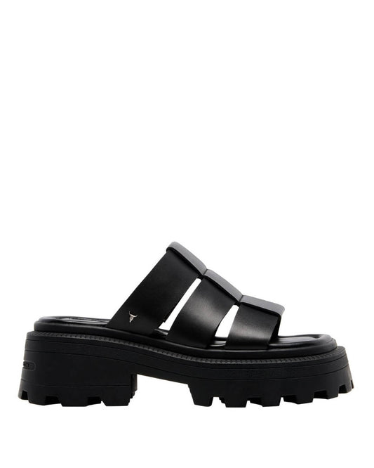 Black leather sandals - Anna shoes & more